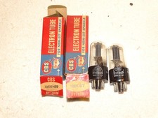 2 x 12SN7gt CBS-Hytron Tubes*NIB*NOS*Clear Glass*1954*2-Hole Black Plate*#21