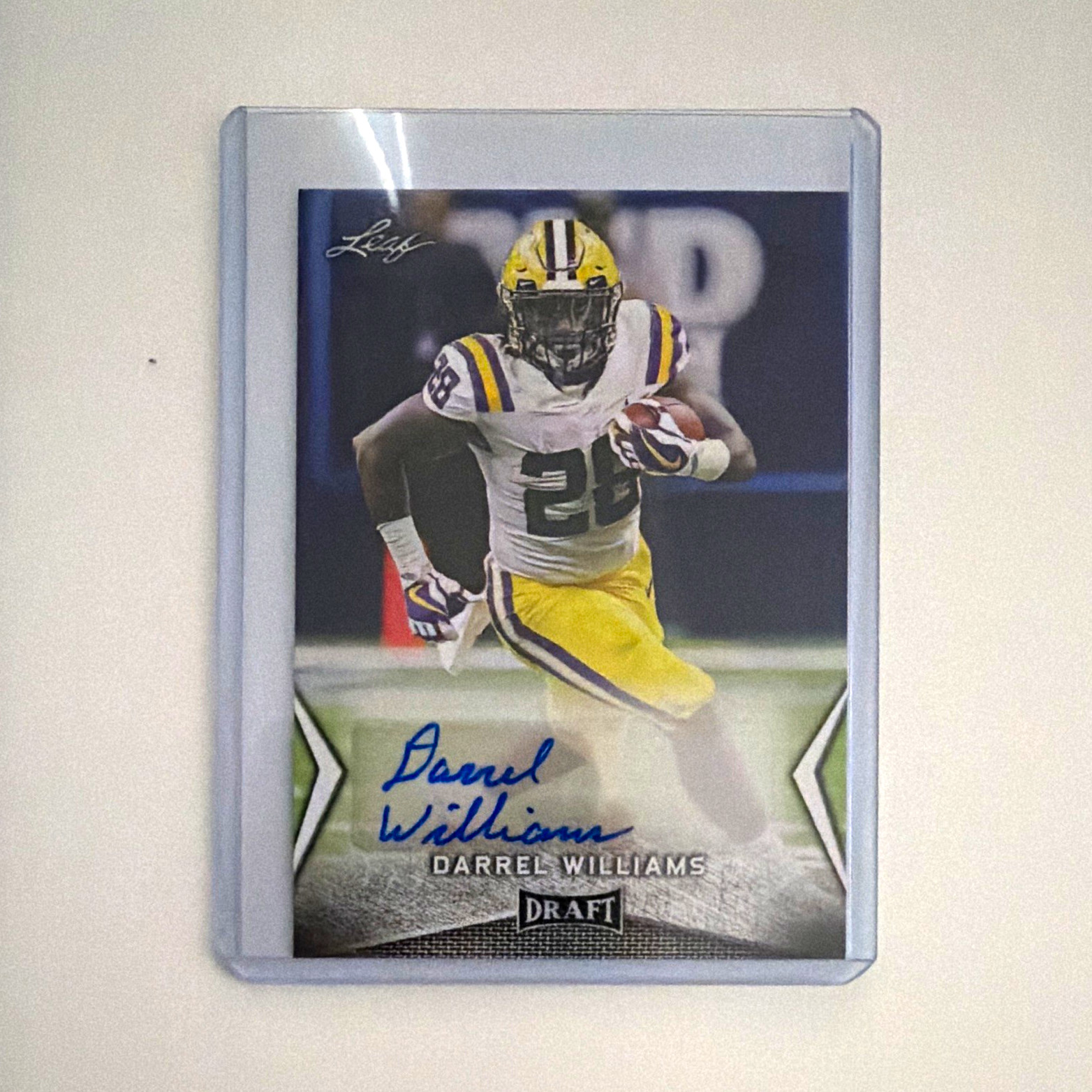 2018 Leaf Draft Autographs - Darrel Williams Auto #BA-DW4 LSU Tigers