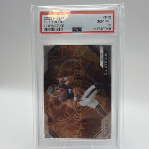 CJ C.J. STROUD 2023 PANINI PRIZM FIREWORKS RC Houston Texans PSA 10 GEM MINT