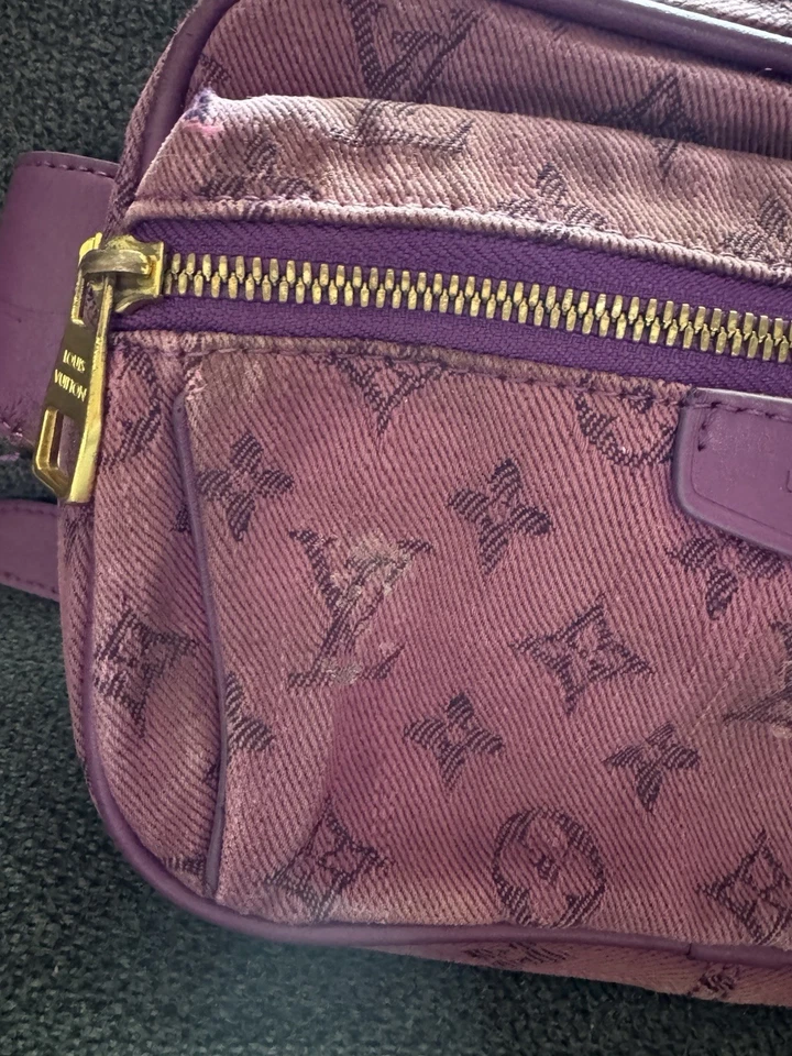 Louis Vuitton Monogram Denim Belt Bag – Purple – Authentic – Pre-Owned with Wear - Image 4 of 4