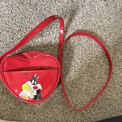 Warner Bros. Studio 1996 Store Kids Red Heart Looney Tunes Shoulder Bag Vintage