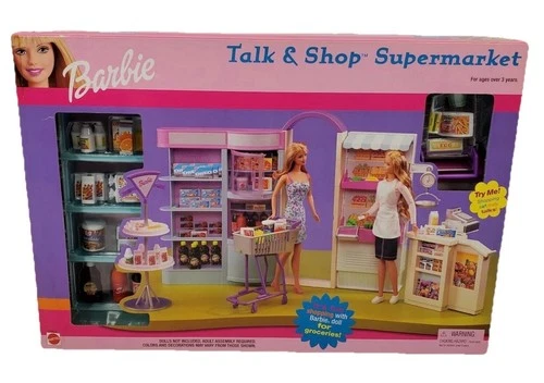 Vintage 2000 Barbie 67095-91 Talk & Shop Supermarket Playset NRFB