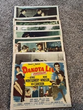 Vintage Movie Lobby Cards (8) "Dakota Lil" 1950 George Montgomery