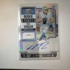 Panini 2023 Contenders Optic Max Duggan #187 Rookie Ticket Auto Prizm Chargers