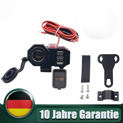 12V Motorrad Lenker Dual USB Buchse Steckdose Ladegerät Mit Schalter Wasserdicht