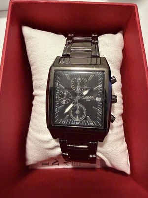 Pulsar Men's PF8137 Quartz Chronograph Black Ion Plated Stainless Steel Watch