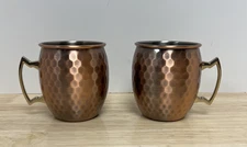 2 Moscow Mule Copper Mugs With Handle