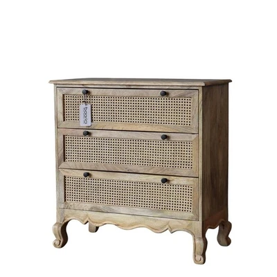 Kommode WIENER Geflecht Anrichte Sideboard Massivholz Antik Design Schnitzerei - Bild 1 von 4