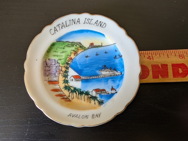 ~~ Vintage Catalina Island Avalon Bay 3.5" Ring Tray ~ Excellent Condition ~~