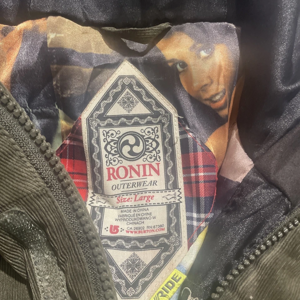 Burton Ronin x Playboy Collab jacket Green Size Large Nude Lining Rare! Read - Image 3 of 4