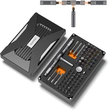 Ratchet Screwdriver Set, 74 in 1 Magnetic Screwdriver Sets, Multi Bit DIY Free C