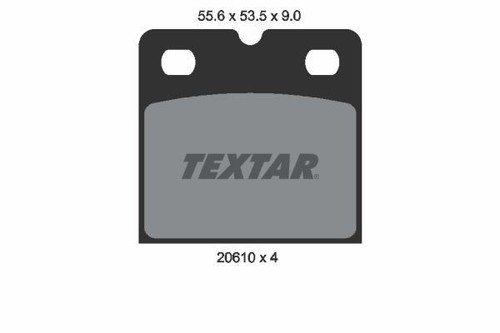 Juego de pastillas de freno de estacionamiento trasero para Lamborghini Maserati Tesla TEXTAR 2061005 - Imagen 3 de 3