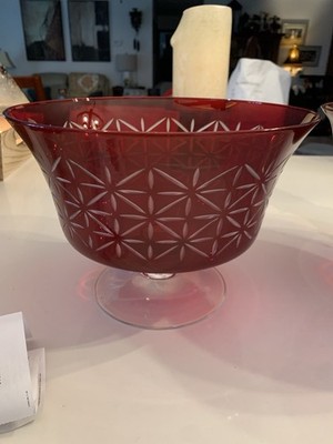 PartyLite Garnet Bowl 3-wick Candleholder Item #P90516 NIB Retired