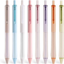 Gel Ink Retractable Pens: Black Ink 0.7Mm Medium Fine Point Pen Set, Extra Smoot