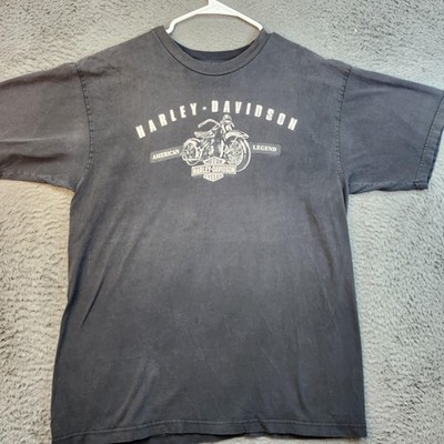 Harley-Davidson Shirt Mens Large Black San Jacinto Pasadena Texas Graphic Bike