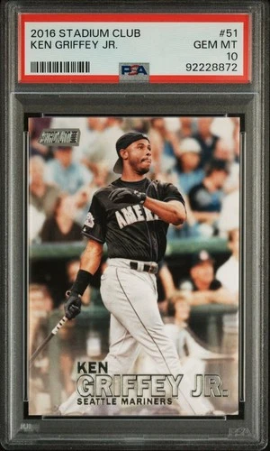 2016 STADIUM CLUB #51 KEN GRIFFEY JR. MARINERS PSA 10