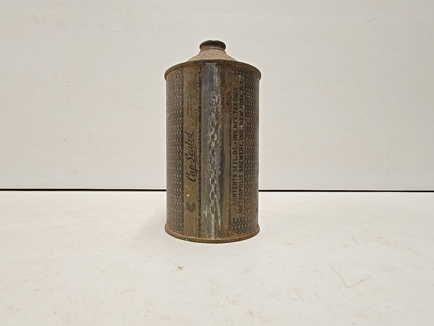 Vintage Metropolis Brewery Pilser's Extra Dry Pilsener Quart IRTP Cone Top Can