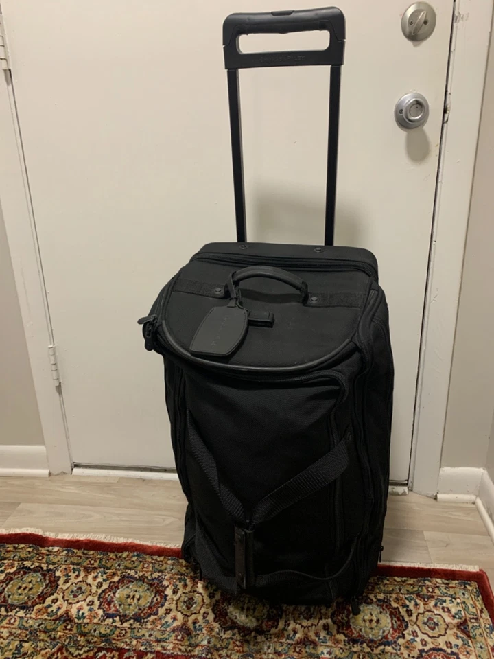 Briggs & Riley Rolling Duffle Bag Black 26" Upright Split Checked Suitcase  - Image 3 of 4