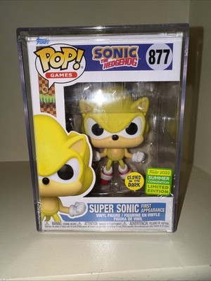 Super Sonic First Appearance Gitd Summer Convention Exclusive Funko Pop #877