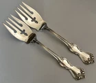 Reed Barton Sterling Silver Set Of 2 Salad Forks Marlborough Pattern (69 Grams)