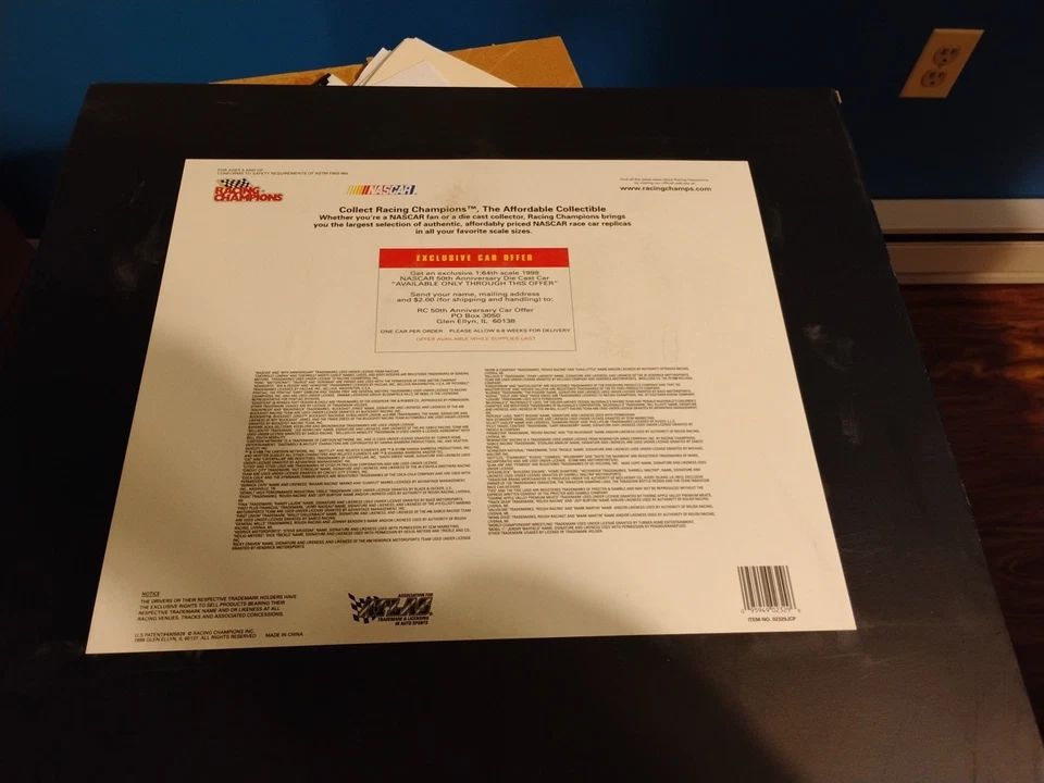 2 CAR SET 1998 50th ANNIVERSARY NASCAR 1:64 RACING CHAMPIONS TAURUS MONTE CARLO - Image 4 of 4