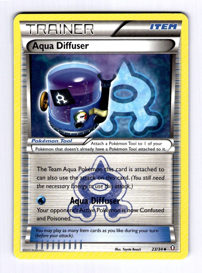 Aqua Diffuser Double Crisis #23 (2015) Uncommon NM Pokemon