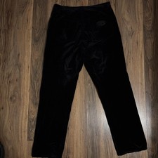 Vintage 90s Versace Classic V2 Black Velvet Pants Fits Size 32x29 LUXE Designer