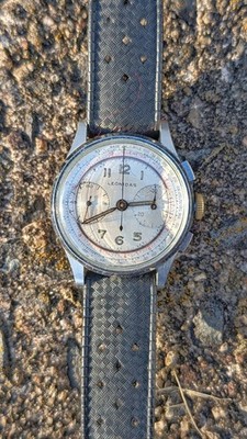 Vintage Leonidas Big Eye Chronograph   Landeron 48   Serviced   1940s Swiss