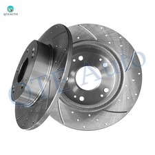 Rear 260mm Drilled Slotted Brake Rotors For 2006-2015 Honda Civic