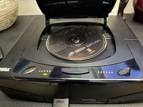 Sega Saturn Black Console MK-80000 w/ Controller, AV & Power Cable, Tested/Works