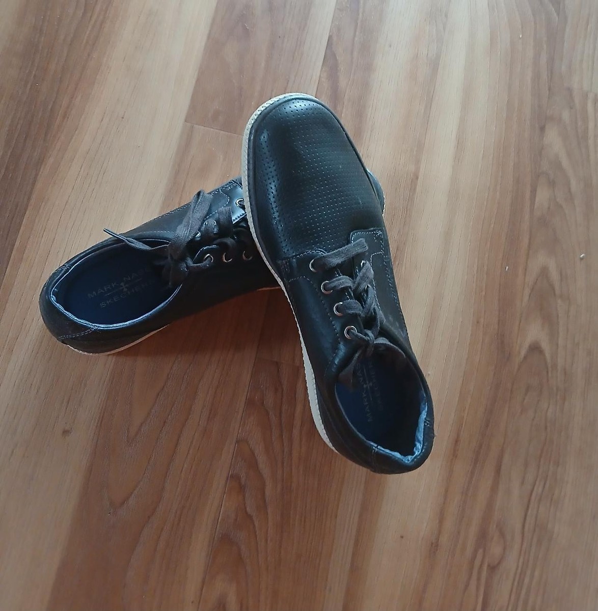 Skechers MARK NASON MEMORY FOAM LUX Black Leather  Memory Foam WOMEN SIZE 9. View 2