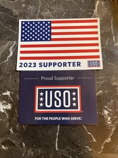 Lot Of 2 Proud Supporter USO Refrigerator Car Magnet "For The People Who Serve"