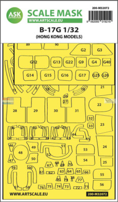 ASKM32072 1:32 ASK/Art Scale Mask - B-17G Flying Fortress (HKM kit)