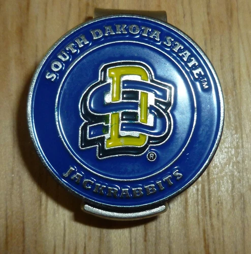 South Dakota State Jackrabbits 2 sided Golf Ball marker 1" Hat clip NCAA
