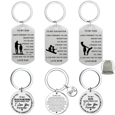 Keyring Gifts for Daughter Son From Mom Dad Birthday Gift Christmas Present  +bag UK