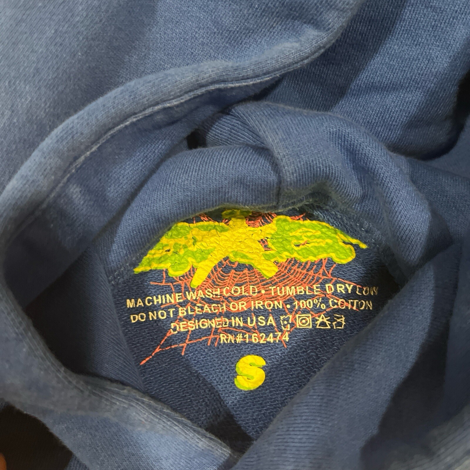 Sp5der Hoodie ‘TC Blue’ (Size SMALL MENS) image 3