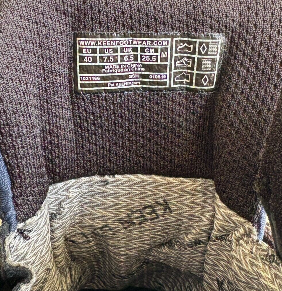 Stivali da trekking Keen da uomo Venture Mid WP blu nero impermeabili scarpe da trail taglia 7 5