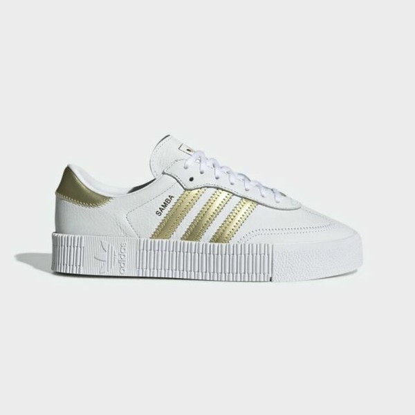 Size 8.5 - adidas Sambarose White Gold 