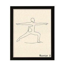 Warrior 2, FRAMED Print Yoga Wall Art