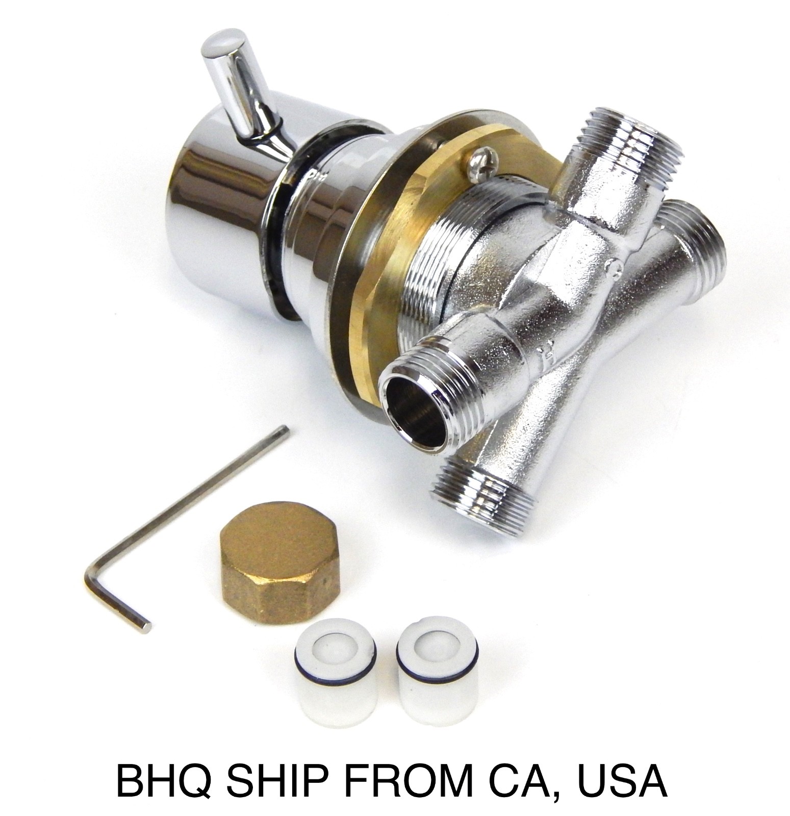 Pedicure Spa Chair Faucet 4 Way Hot and Cold Mixer Valve eBay