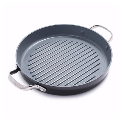 Valencia Pro Harteloxierte Gesunde Keramik Antihaft 28 cm Runde Grillpfanne P...