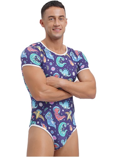 Para Hombres Mono Lindo Body Prendas para dormir Manga Corta Verano Ropa de dormir Mameluco Sissy - Imagen 8 de 66