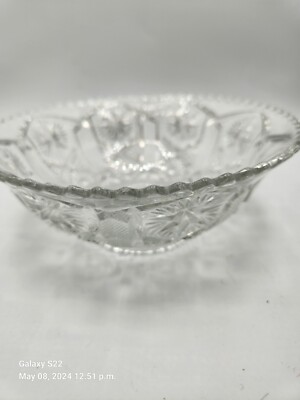 Imperial Glass Mogul Variant  612 Star&File bowl with Round Base