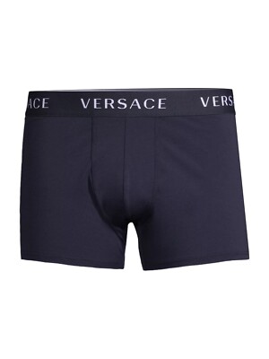 Versace Logo Trunk (Boxer BRIEF) Sz 3(XSmall) Navy Blue,Authentic,New