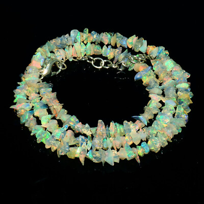 Natural Ethiopian Welo Fire Opal Uncut Beads Gemstone Necklace 16 ...