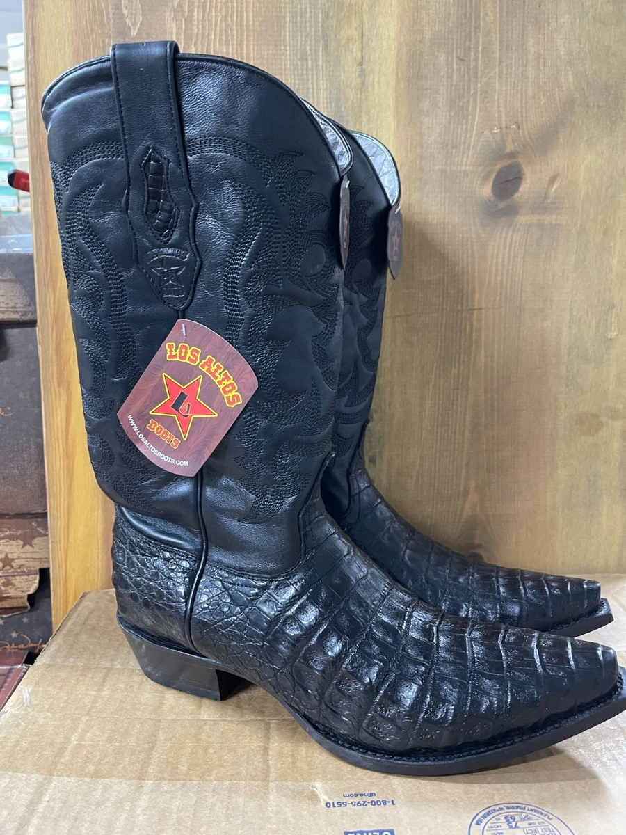 Men's caiman belly boots top