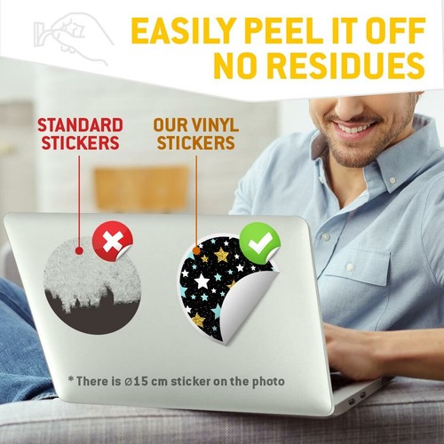2 x Vinyl Stickers 20cm - Blue White Gold Stars Pattern Girls #44403 - 第 4/8 張圖片