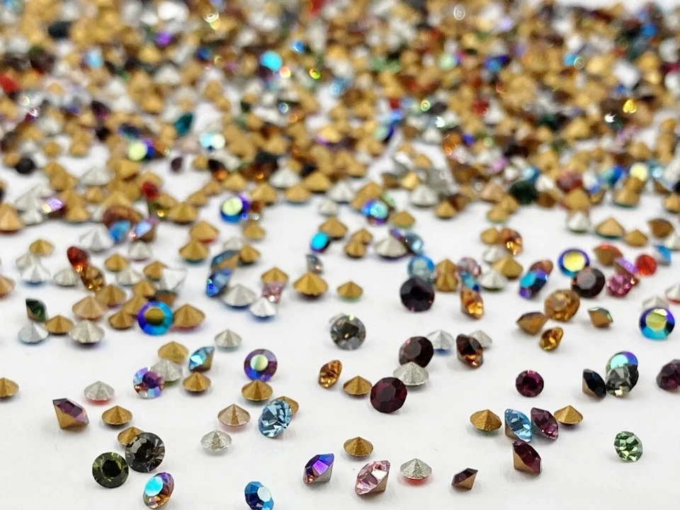 300 Vintage Swarovski Crystal 2mm. To 3mm. Tiny Rhinestones - Jewelry Repair J49 - Image 3 of 4