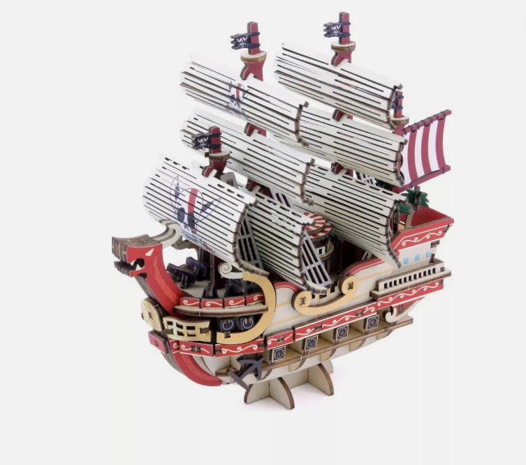 ONE PIECE Grand Ship RED FORCE Model Craft Wooden DIY kit Shanks