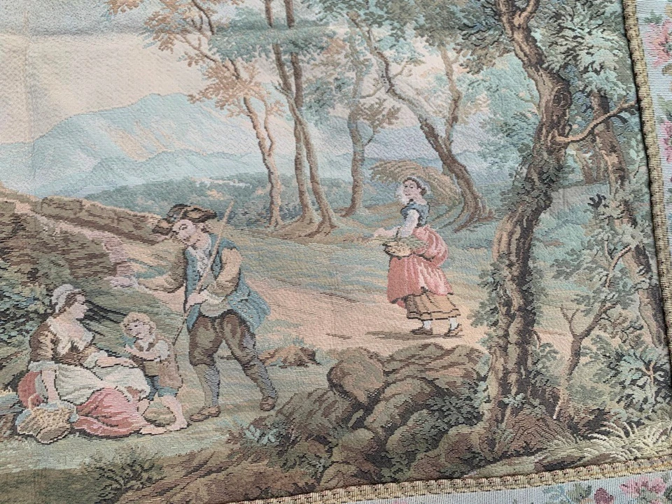 Medeival  Vintage French Amazing Tapestry Pictorial Home Decor Tapestry 3x4 ft - Image 4 of 4